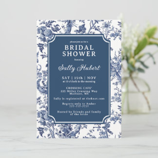 Delft Chinoiserie Bridal Shower Invitation