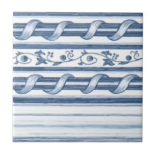 Delft Cord Border Ceramic Tile