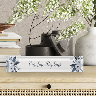 Delft Floral Nameplate