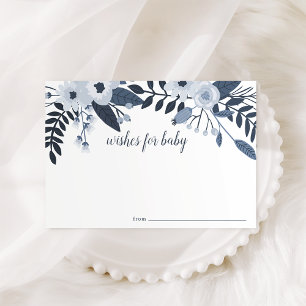 Delft Floral   Wishes for Baby Card