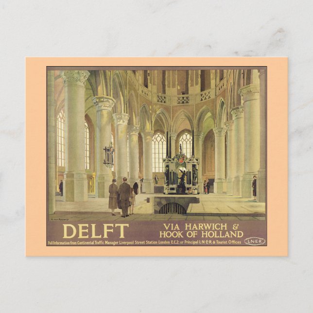 Delft LNER Poster Postcard (Front)