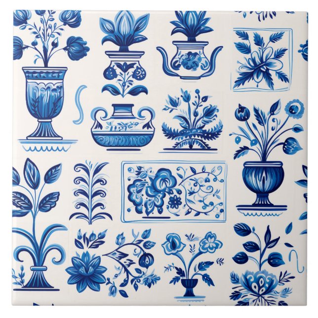 Delft Pattern Tiles (Front)