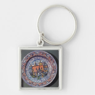 Delft plate with views of the Tower of London Key Ring