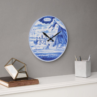 Delft Pottery 2 Large Clock