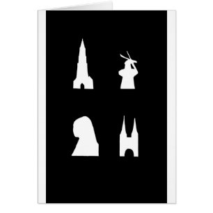Delft silhouette on black
