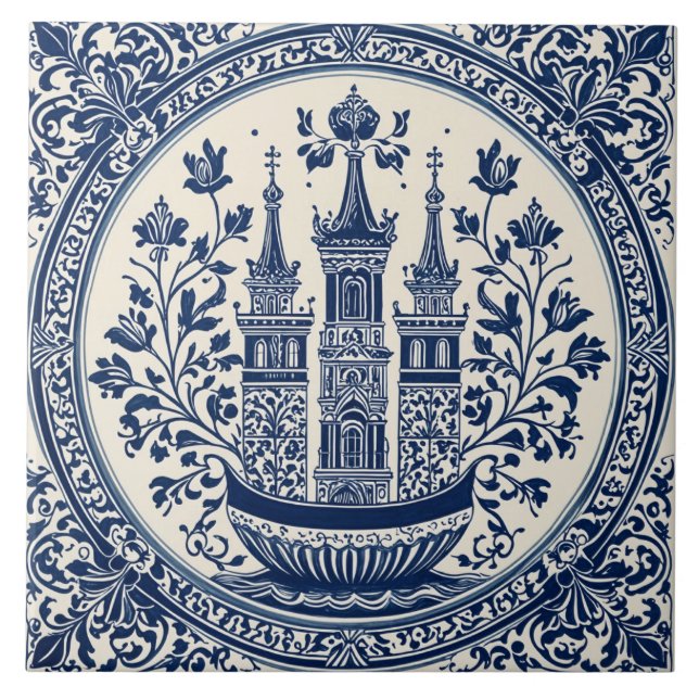 Delft Style 1 Tile (Front)