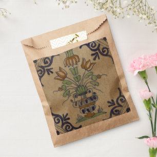 Delft Tile Antique Ceramic Flower Pot  Favour Bags