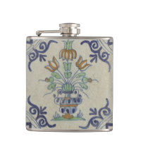 Delft Tile Antique Ceramic Flower Pot 