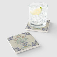 Delft Tile Antique Ceramic Flower Pot 