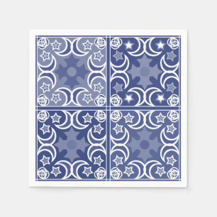 Delft tile ethnic national Dutch pattern   Napkin