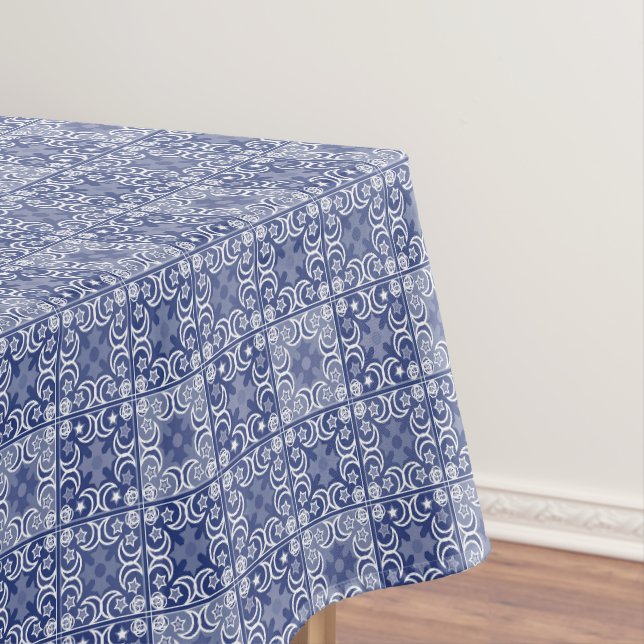 Delft tile ethnic national Dutch pattern   Tablecloth (In Situ)