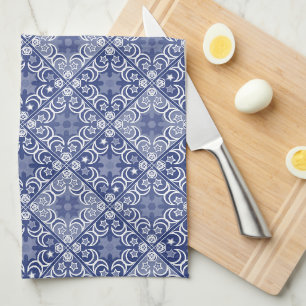 Delft tile ethnic national Dutch pattern Tea Towel