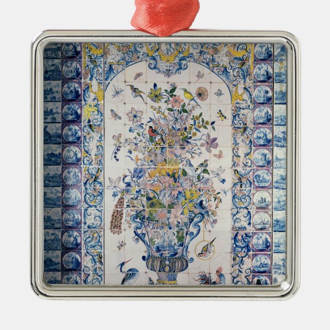 Delft tile panel from the bathroom metal tree decoration (Front)