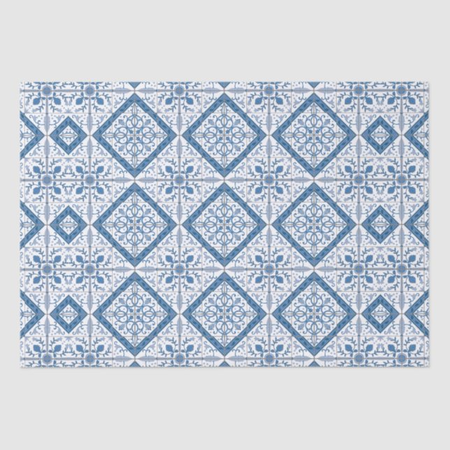 Delft Tile Pattern  Tissue Paper (Front)