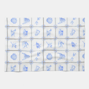 Delft Tile Teatowel Tea Towel