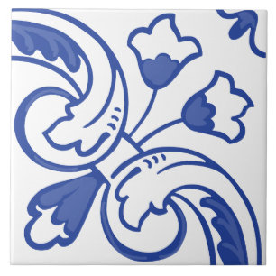 Delft Vine Blossom Tile