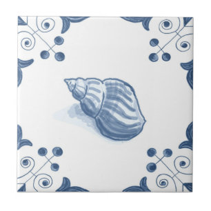 Delft Whelk Tile with Scroll Corners