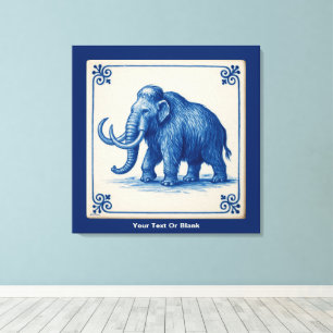 Delft Woolly Mammoth Canvas Print