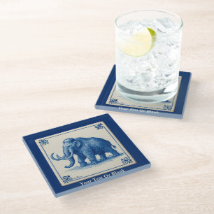 Delft Woolly Mammoth Glass Coaster
