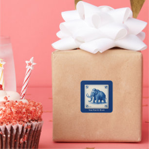 Delft Woolly Mammoth Square Sticker