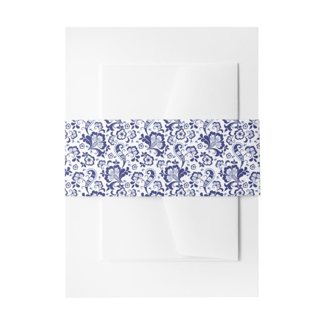Delfts Blauw | Delft Blue Dutch Wedding Invitation Invitation Belly Band (Front Example)