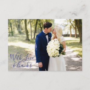 Delfts Blauw   Delft Blue Thank You Single Photo Card