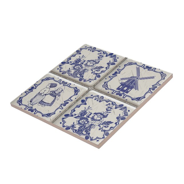 Delfts Blauw Pattern Tiles (Side)