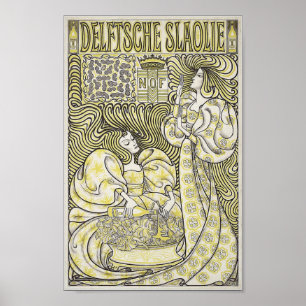 Delftsche Slaolie art nouveau Poster
