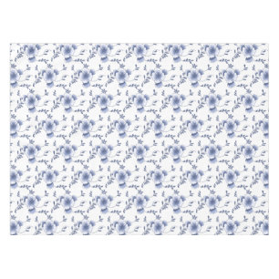 Delftware Style Pansy Tablecloth