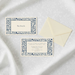 Delftware vintage style floral the details enclosure card