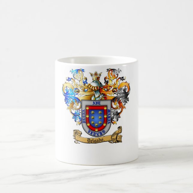 Delgado Coat of Arms Classic White Mug (Center)