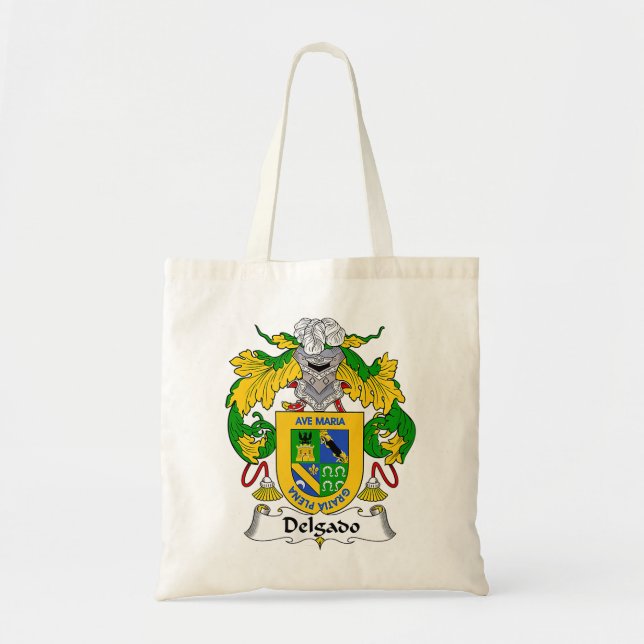 Delgado Coat of Arms  Family Crest  Tote Bag (Front)