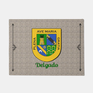 Delgado Historical Shield on Cobblestone Doormat