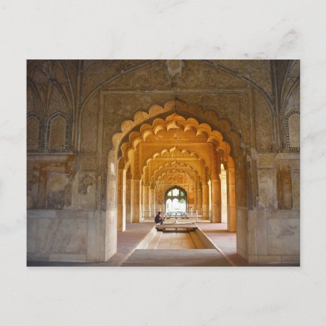 delhi fort red archways postcard (Front)
