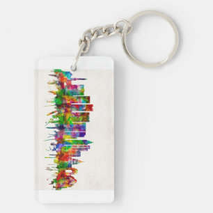 Delhi India Skyline Key Ring