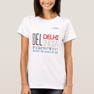 Delhi, India Text Art T-Shirt