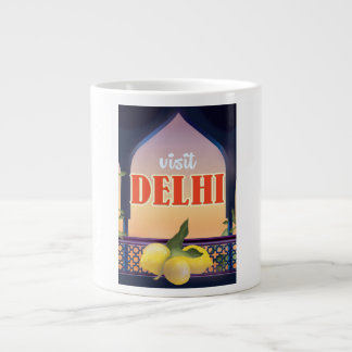Delhi Vintage Travel Print. Large Coffee Mug