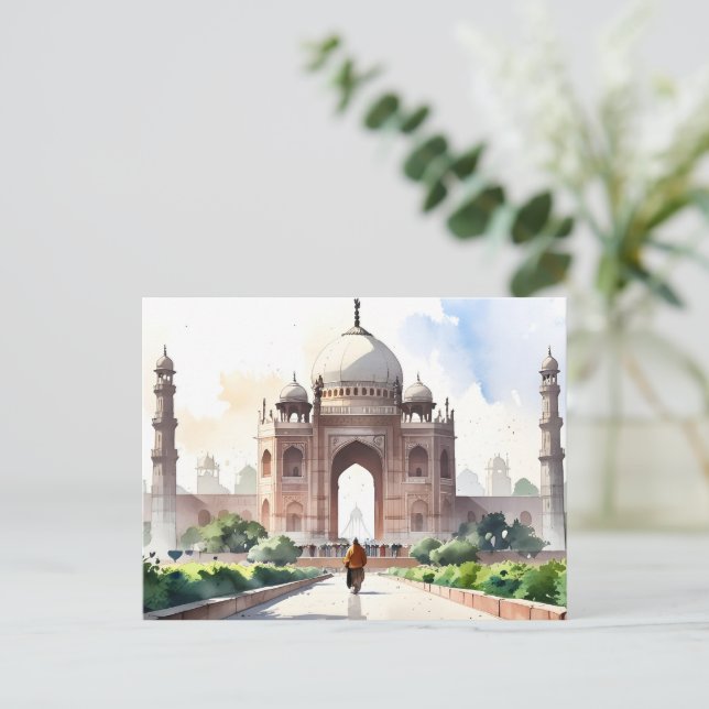 Delhi watercolor art postcard (Standing Front)