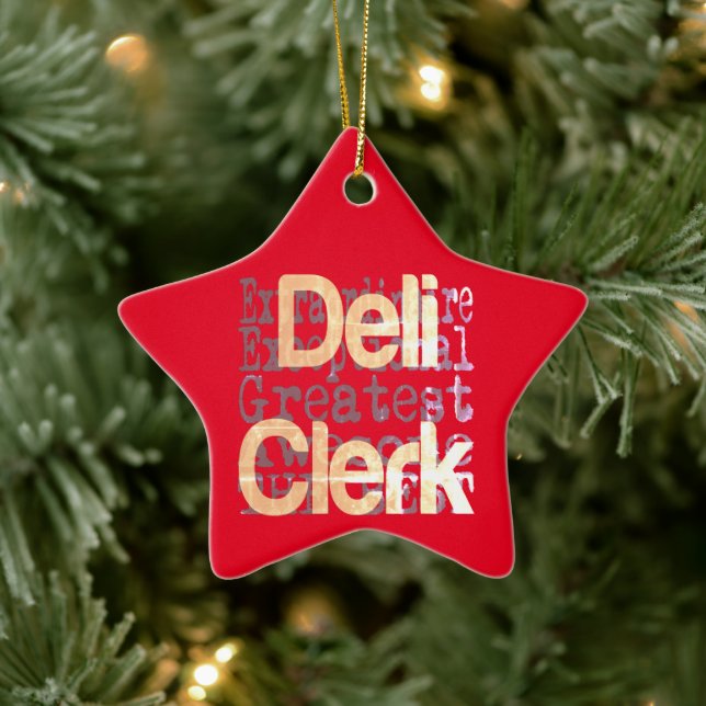 Deli Clerk Extraordinaire Ceramic Tree Decoration (Tree)