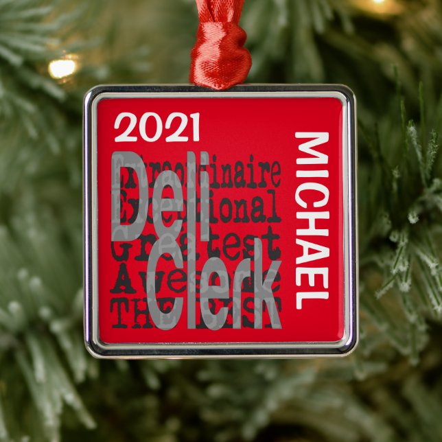 Deli Clerk Extraordinaire CUSTOM Metal Tree Decoration (Tree)