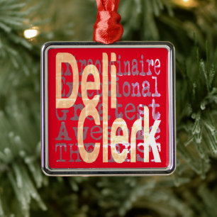 Deli Clerk Extraordinaire Metal Tree Decoration