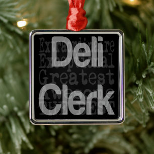 Deli Clerk Extraordinaire Metal Tree Decoration