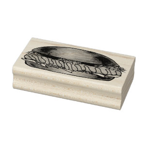 Deli Ham Sub Submarine Sandwich Grinder Hoagie Rubber Stamp