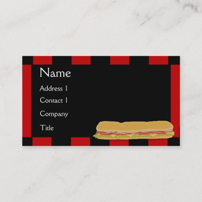 Deli Hoagie Business Card (Front)