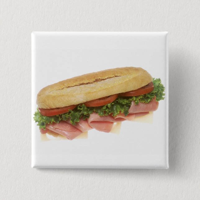Deli Sandwich 15 Cm Square Badge (Front)