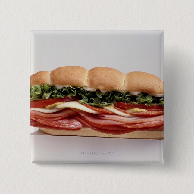 Deli sandwich 15 cm square badge (Front)