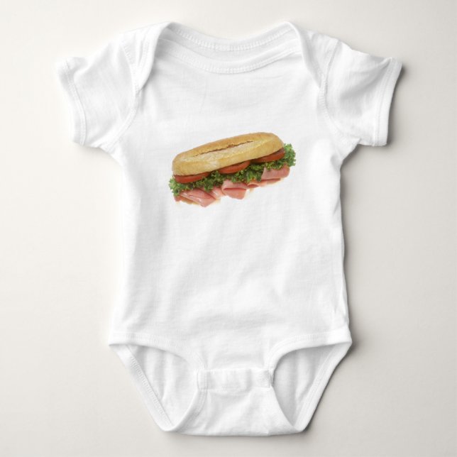 Deli Sandwich Baby Bodysuit (Front)