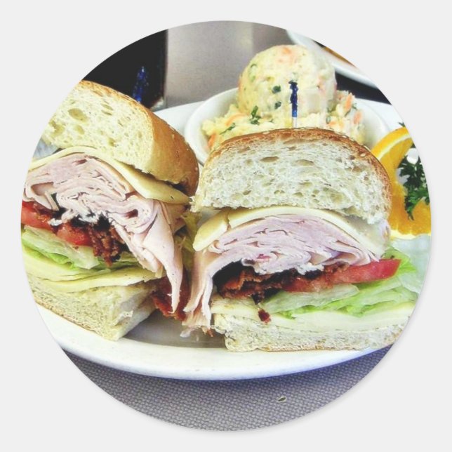 Deli Sandwiches Classic Round Sticker (Front)