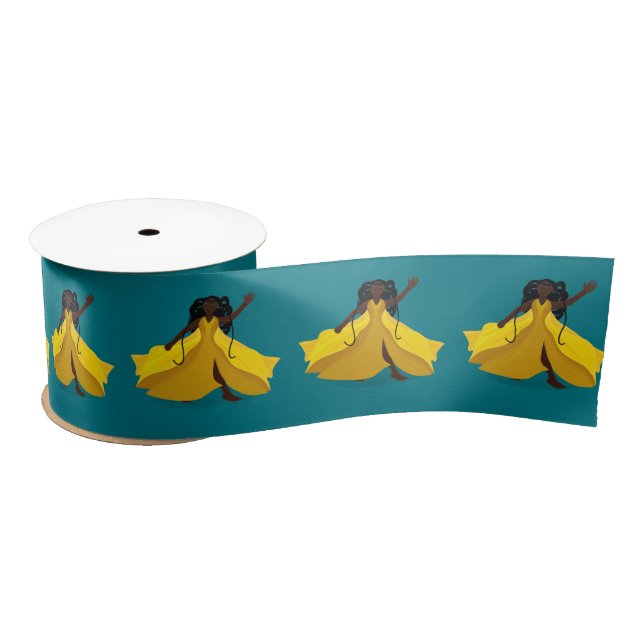 Delia in a Yellow Dress Satin Ribbon (Spool)