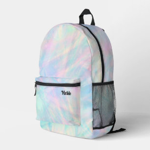 delicate abstract pastel pattern printed backpack